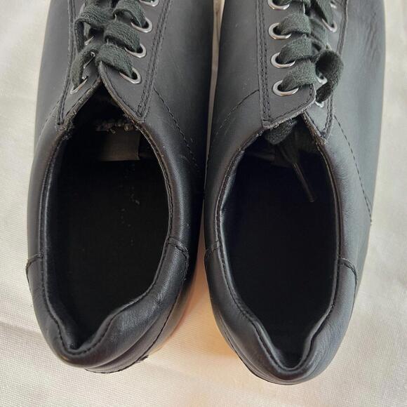 Coach Womens Shoes Size 7 B Black Leather Sneakers  Lace Up - Picture 9 of 13